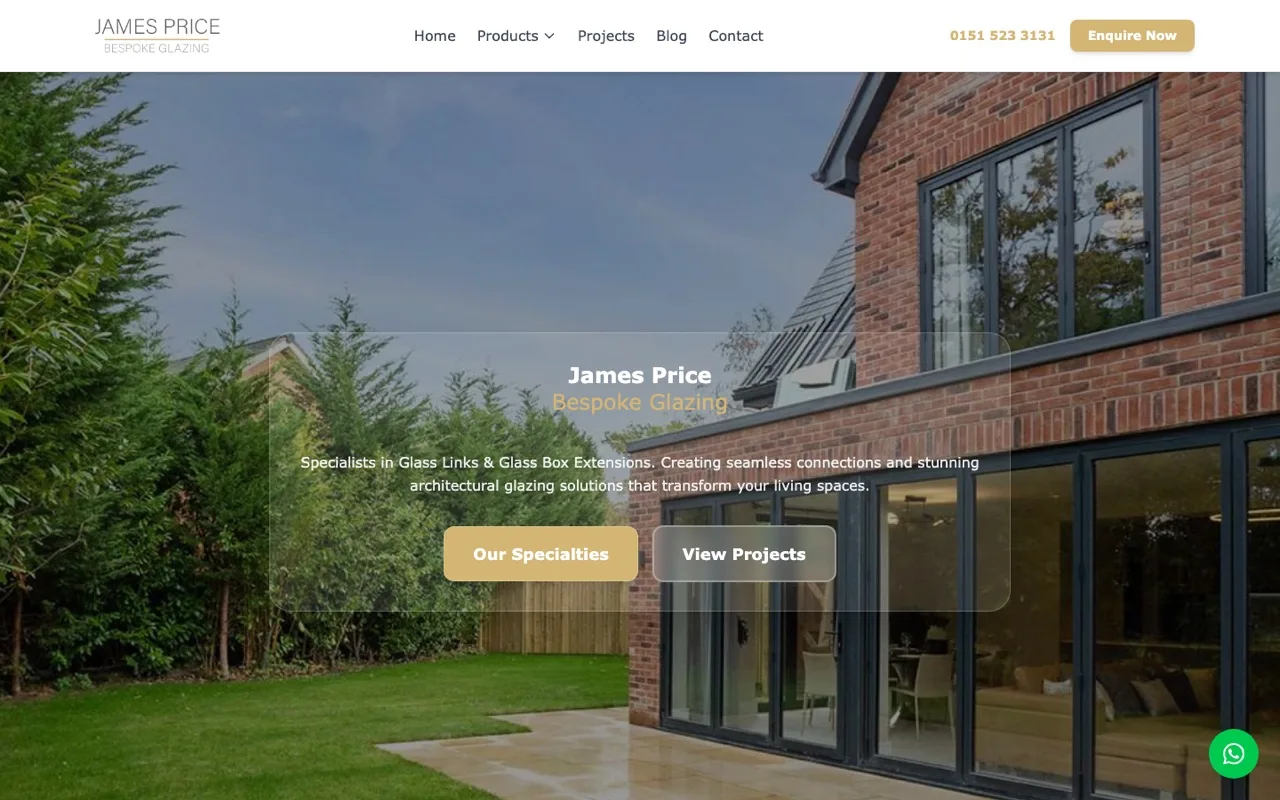 James Price Glazing website